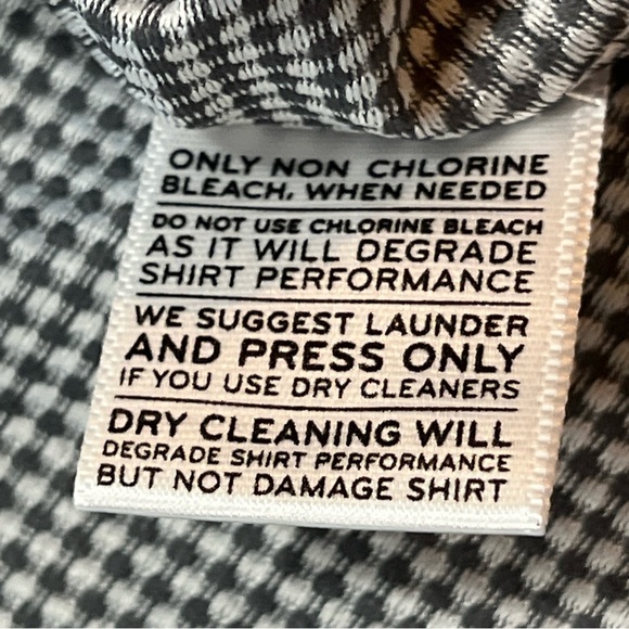 Mizzen + Main Checker SHIRT Spinnaker Standard Fit Button Black White GINGHAM M - Picture 7 of 14